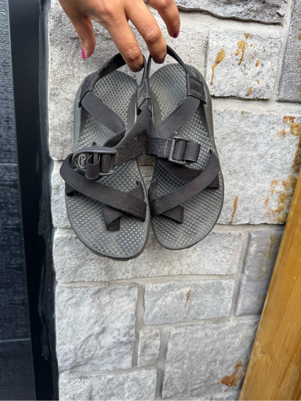 Chaco Black Adjustable Strap Outdoor Sandals